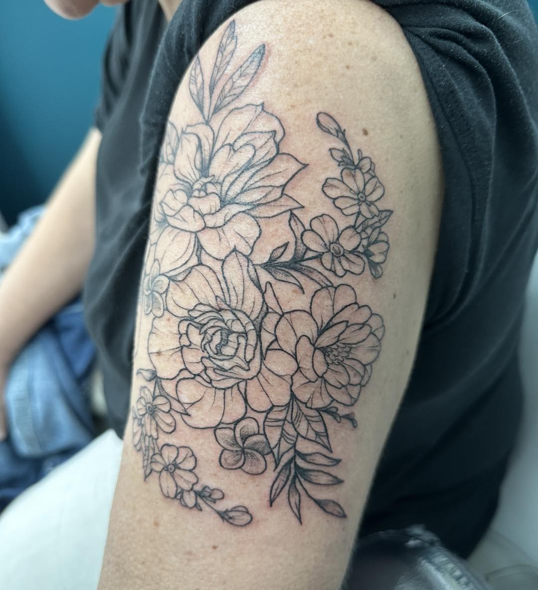 fine-line-floral-tattoo